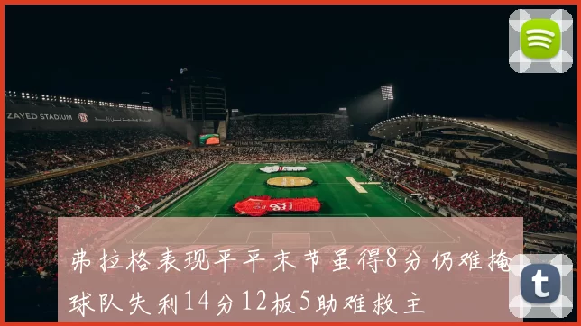 弗拉格表现平平末节虽得8分仍难掩球队失利14分12板5助难救主